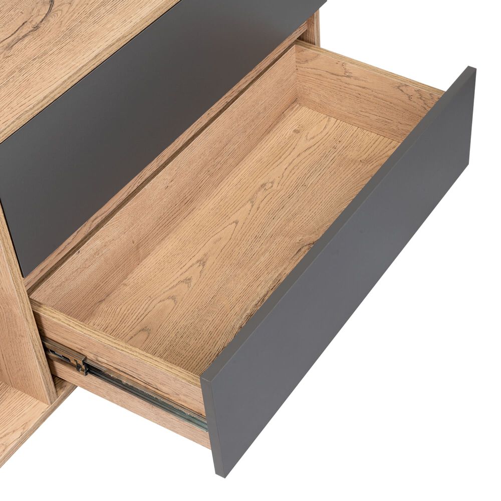 Mesa Para Tv 65" 58,4x158,4x38 Cm Café Claro Y Gris image number 4.0