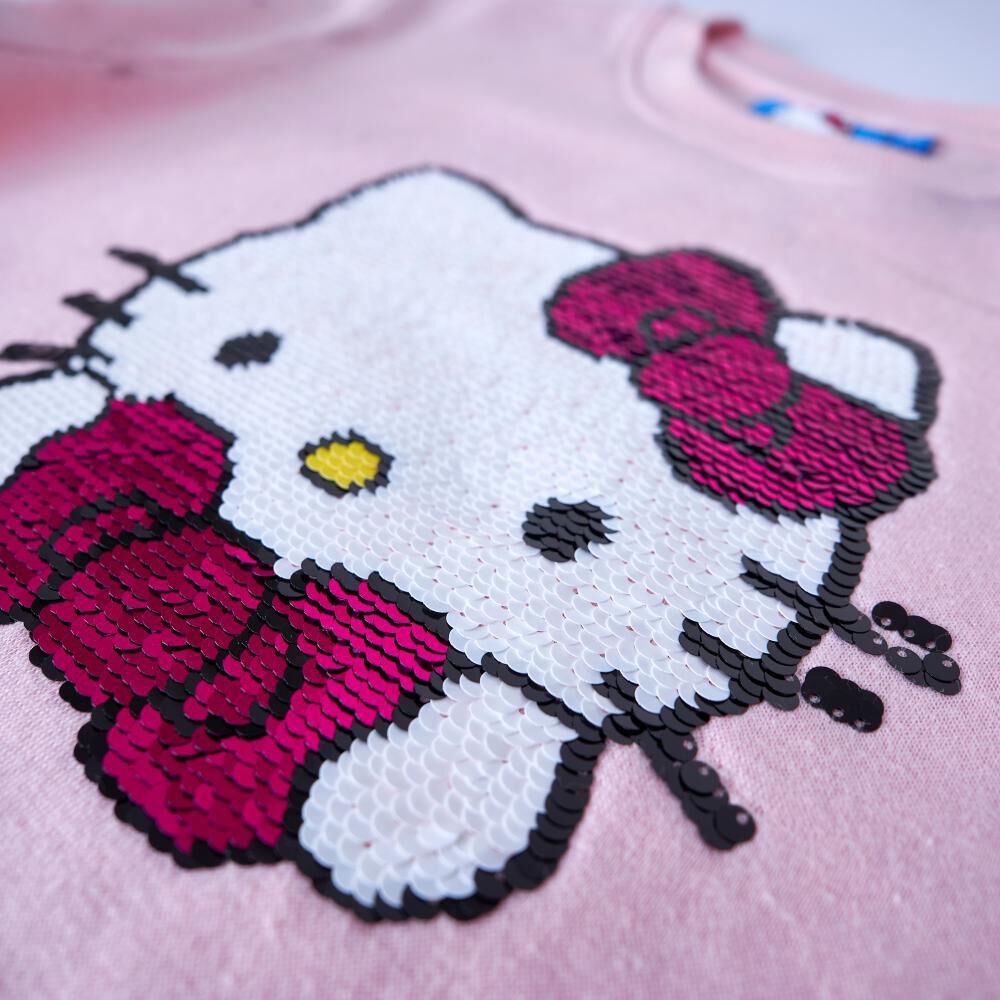 Poler&oacute;n Cuello Redondo Con Lentejuelas Reversibles Hello Kitty image number 1.0