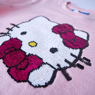 Poler&oacute;n Cuello Redondo Con Lentejuelas Reversibles Hello Kitty
