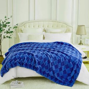 Cobertor Sherpa 2 Plazas Azul