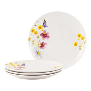 Set De Platos Casaideal Flor / 4 Piezas