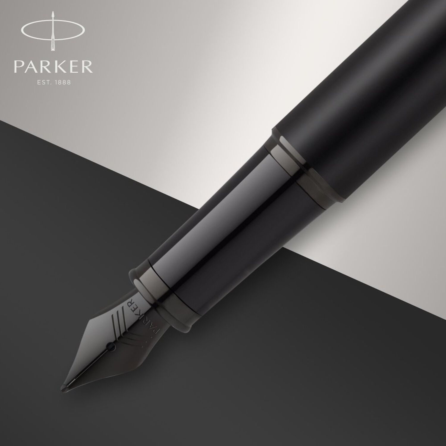 Parker Im Achromatic Pluma Fuente Negro Mate Bt image number 4.0