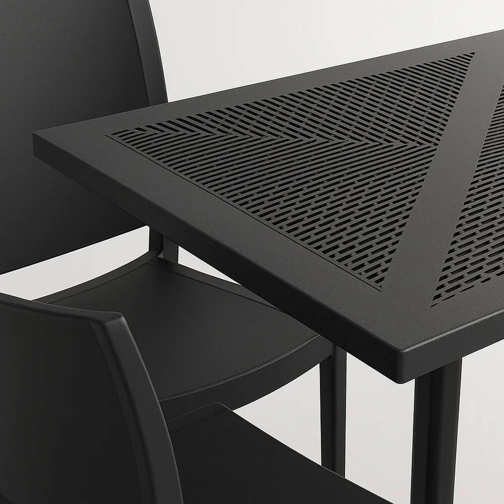 Mesa Restaurant 80x80 Polipropileno + 4 Sillas De Restaurante - Negra image number 7.0