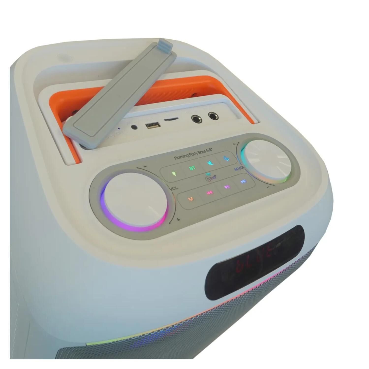 Parlante Karaoke Bluetooth Tws 45w Rms Blanco Flaming Party Bass Mlab image number 2.0