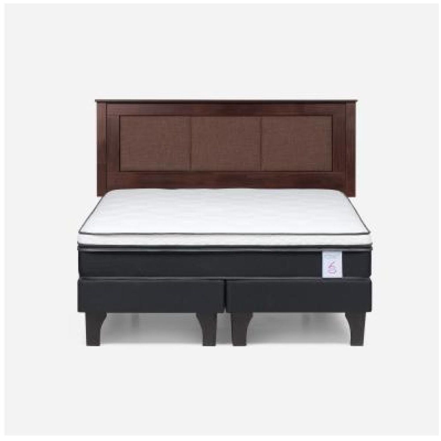 Cama Europea Rosen New Style 6 / 2 Plazas / Base Dividida + Respaldo image number 7.0
