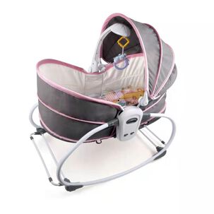 Cuna Moisés 5 En 1 Con Vibración Mosquitero Lubabycas Rosada