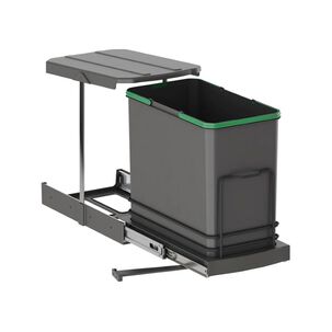 Basurero 24 Lts Para Puerta 40 Cm Starax Antracita