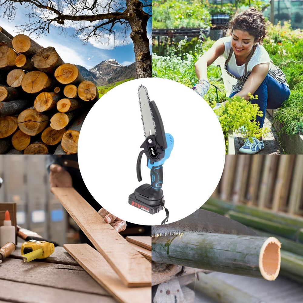 Motosierra De Mano Eléctrica Inalámbrica De 6" + 2 Baterías image number 7.0