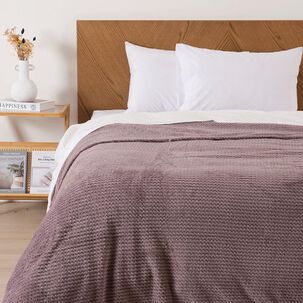 Frazada Jqd Sherpa Atlantic 2 Plazas Taupe