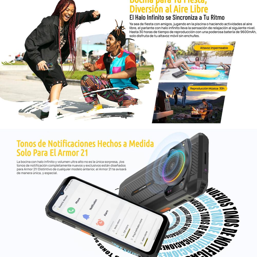 Ulefone Power Armor 21 - Smartphone Resistente Con Sonido Hifi Y Halo Infinito image number 8.0