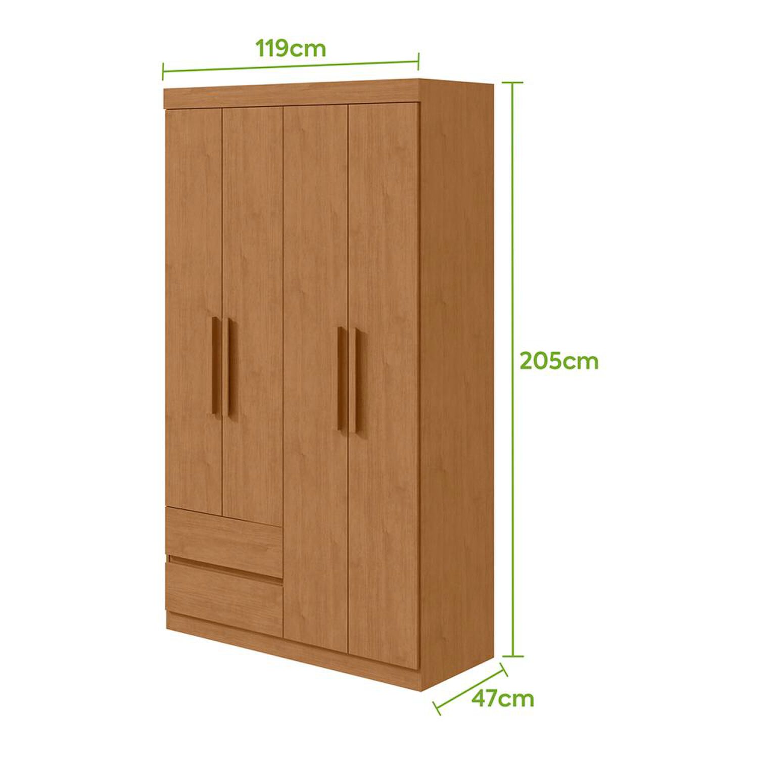 Cl&oacute;set Di Poretti Design Closet Zeus / 4 Puertas / 2 Cajones image number 4.0