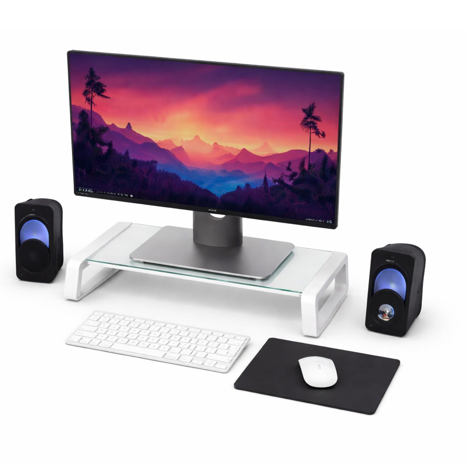 Soporte De Monitor Trust Monta Premium Tempered Glass White image number 7.0