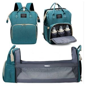 Mochila 3 En 1 Pa&ntilde;alera Cuna Y Mudador Port&aacute;til Para Beb&eacute;s