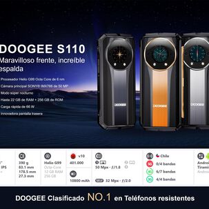 Celular Rugged Doogee S110 Resistente A Golpes, Polvo, Humedad Y Agua / Batería Potente, Cámara Con Visión Nocturna, Carga Rápida 66.0w