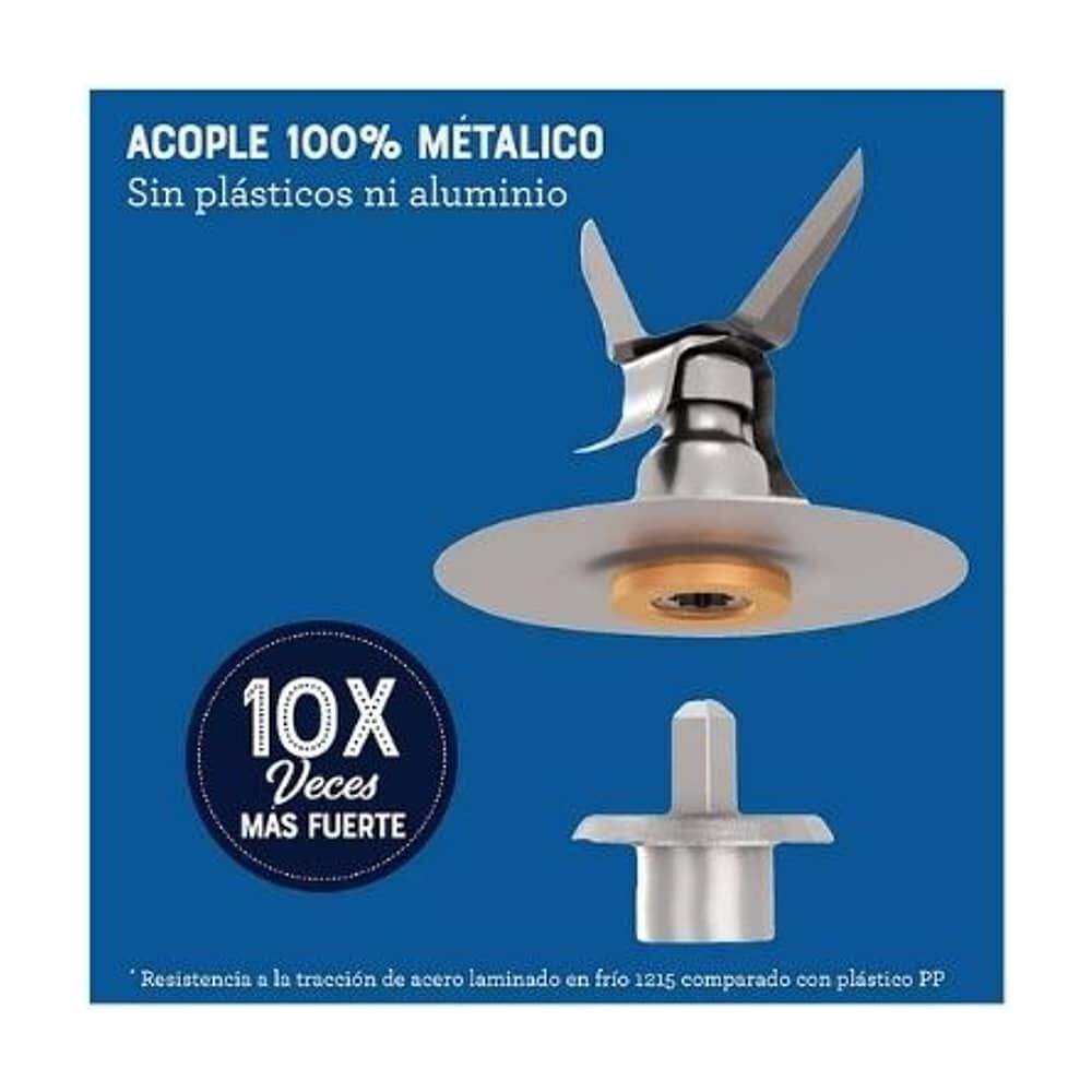 Licuadora Oster Vaso Vidrio 6 Velocidades + Pulso Blstpeggpb Color Gris image number 6.0