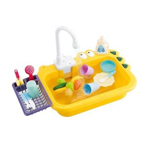 Juguete Lavavajillas 20pzas Interactivo Accsorios Amarillo Infantil