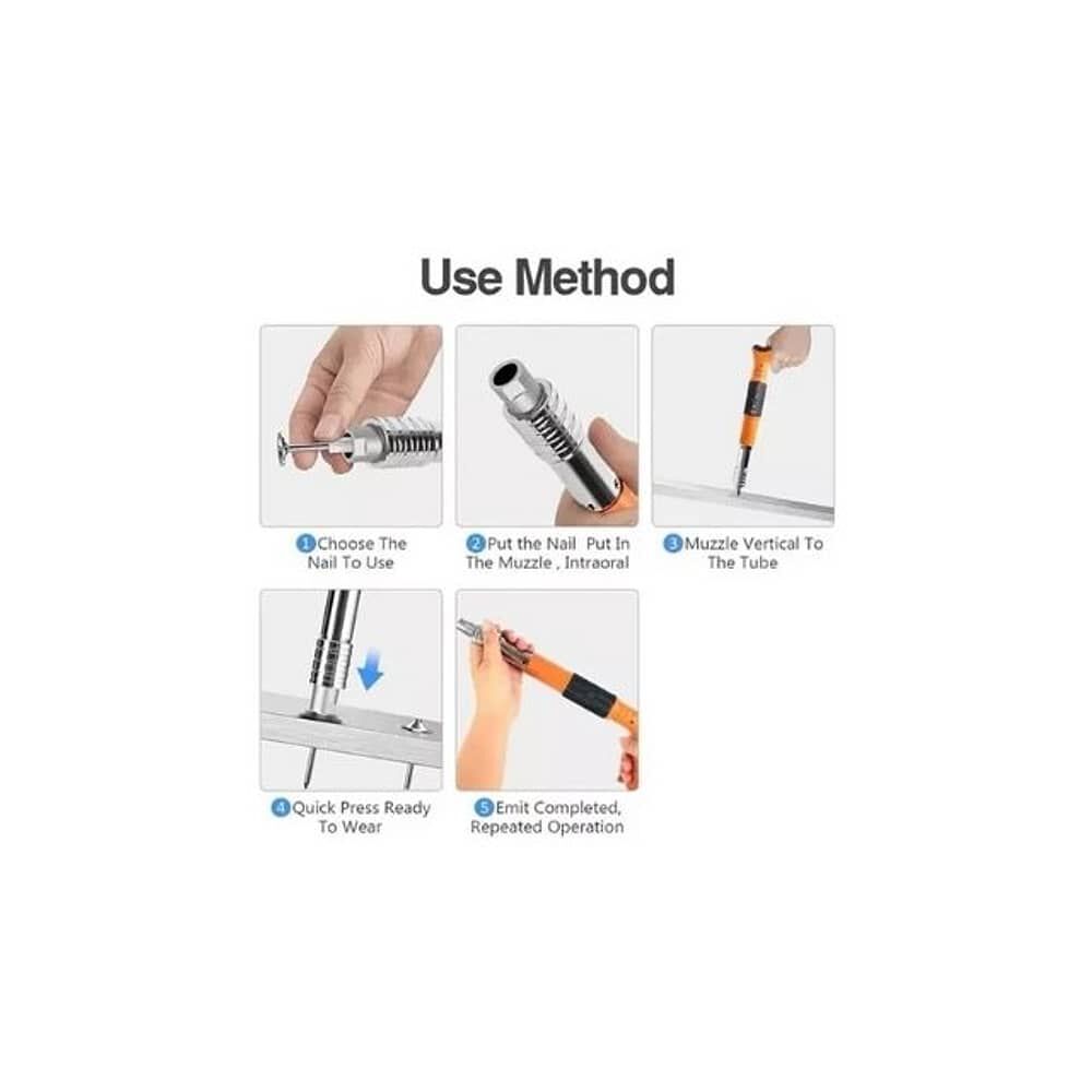 Pistola De Clavos Descarga Automatica Ajustable Y De Acero image number 6.0