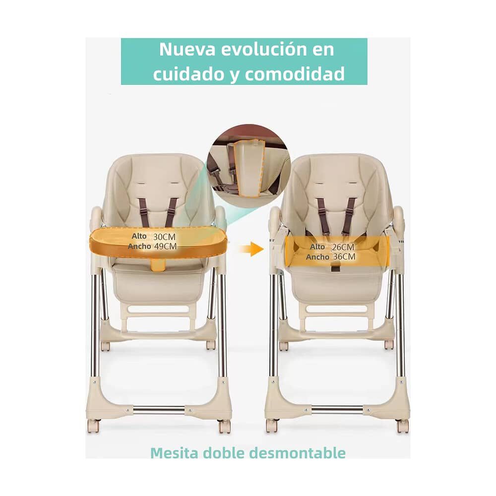 Silla De Comer Multiposiciones Plegable Rosada Lubabycas image number 0.0