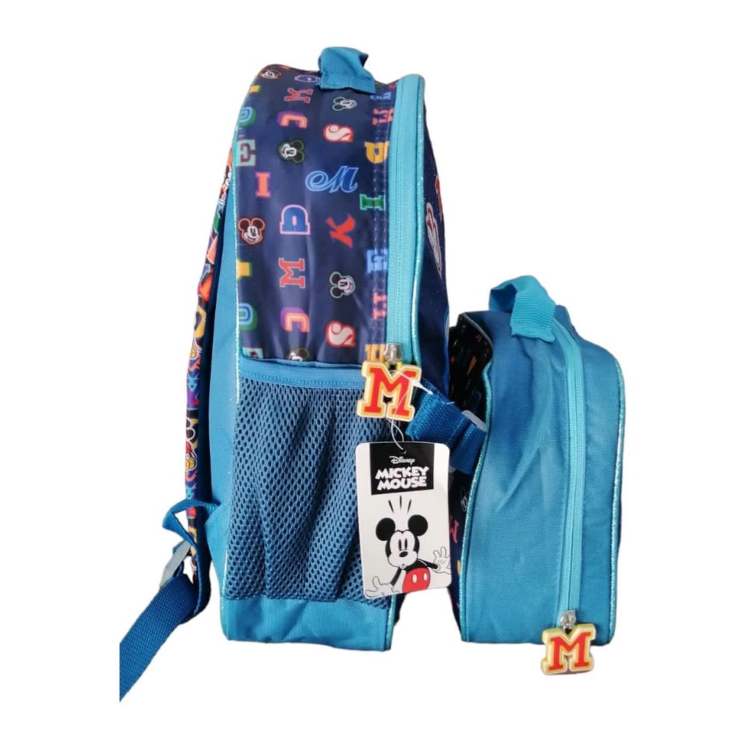 Pack 2 Piezas Mochila Lonchera Infantil Personaje Azul Rojo image number 2.0