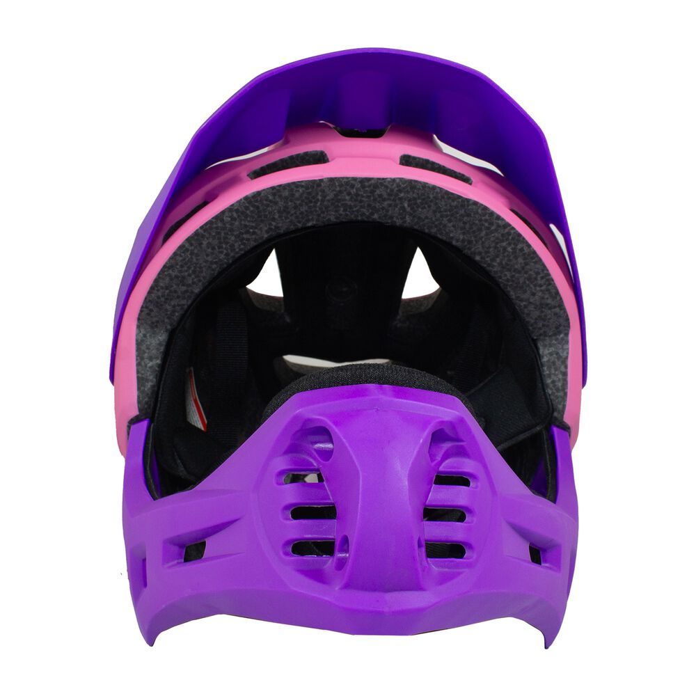 Casco Integral Bici Cross Rejilla Desmontable Rosado Morado image number 2.0
