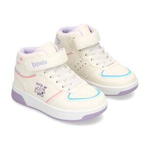 Zapatilla Infantil Ni&ntilde;a Topsis White