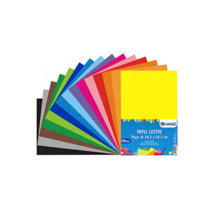 Pack 200 Hojas Papel Lustre 24x34cms Colores - Ps