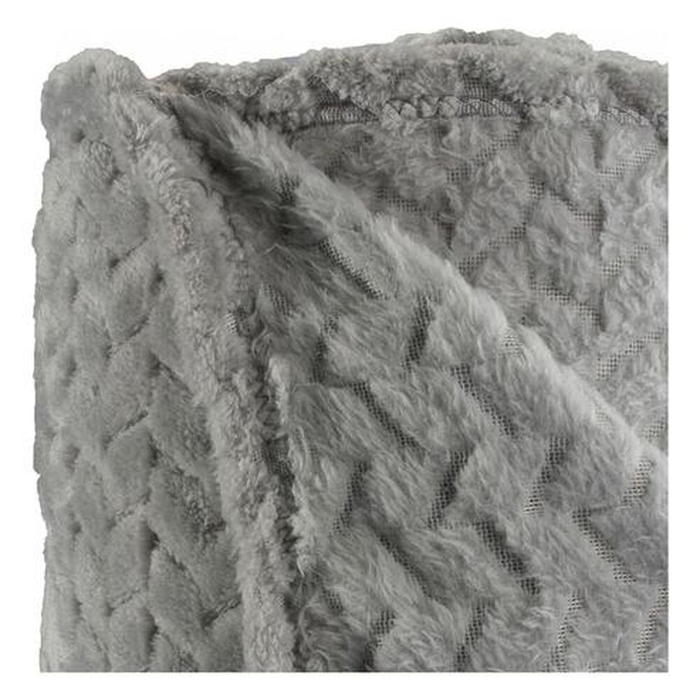 Frazada Andes Jacquard Flannel Gris 1.5 Plaza image number 4.0