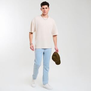 Polera Oversize Manga Corta Cuello Redondo Hombre Skuad