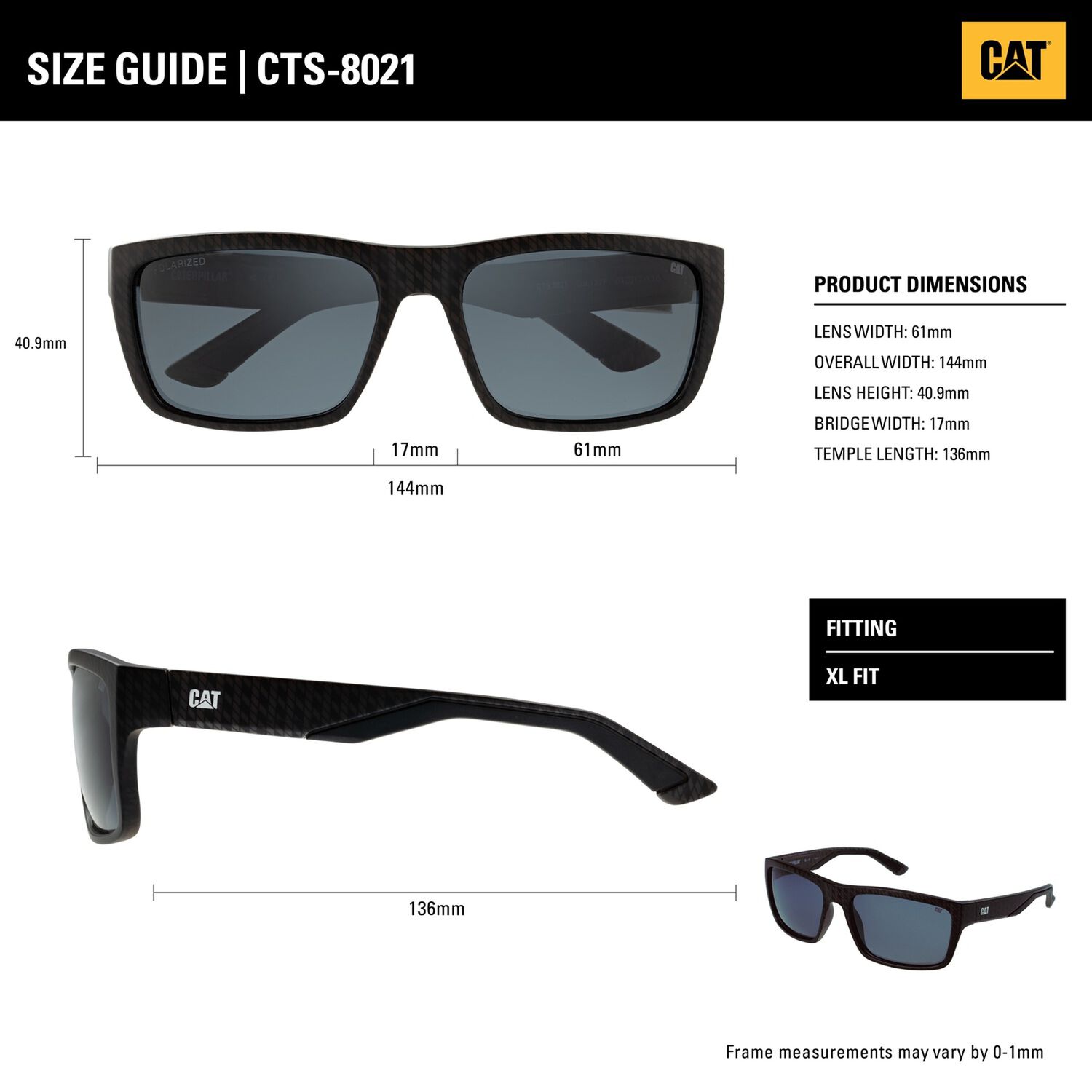 Lentes De Sol Polarizados Cat Cts-8021-106p Azul image number 2.0