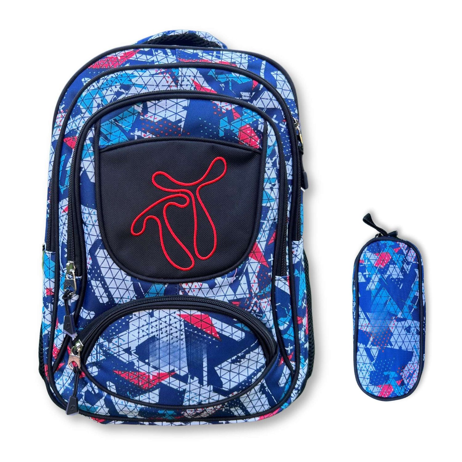Mochila Escolar Con Estuche 43cm Dise&ntilde;o Estampado Surtido Blue image number 3.0