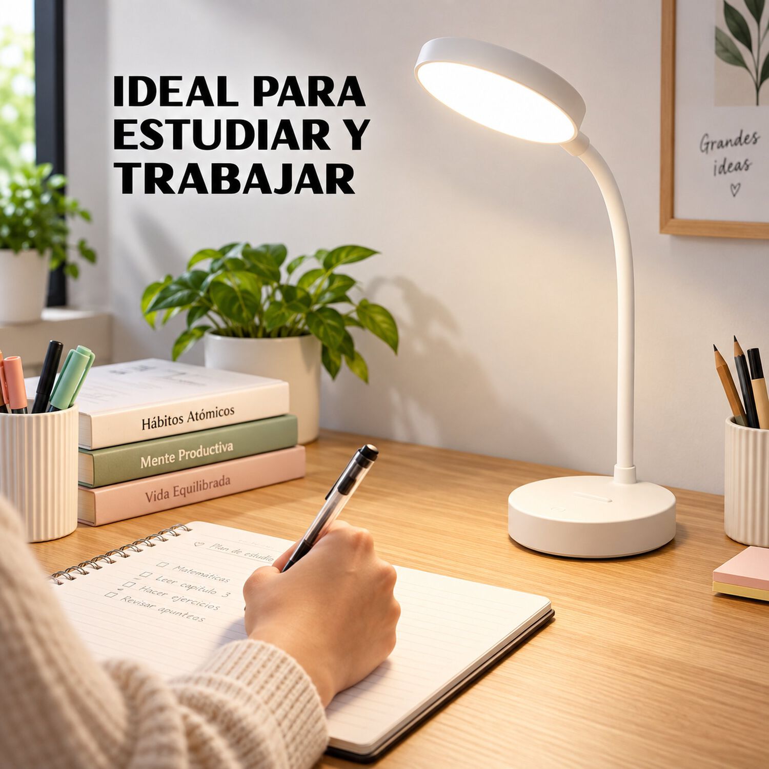 L&aacute;mpara De Mesa Led T&aacute;ctil Flexible Recargable Usb Estudio image number 9.0