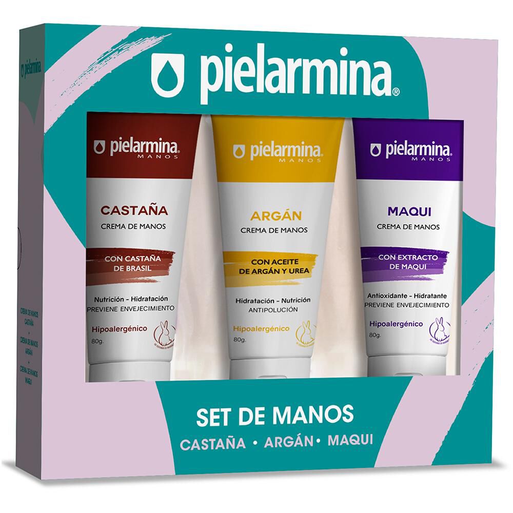 Set Cremas Manos Argán + Castaña + Maqui Pielarmina image number 0.0