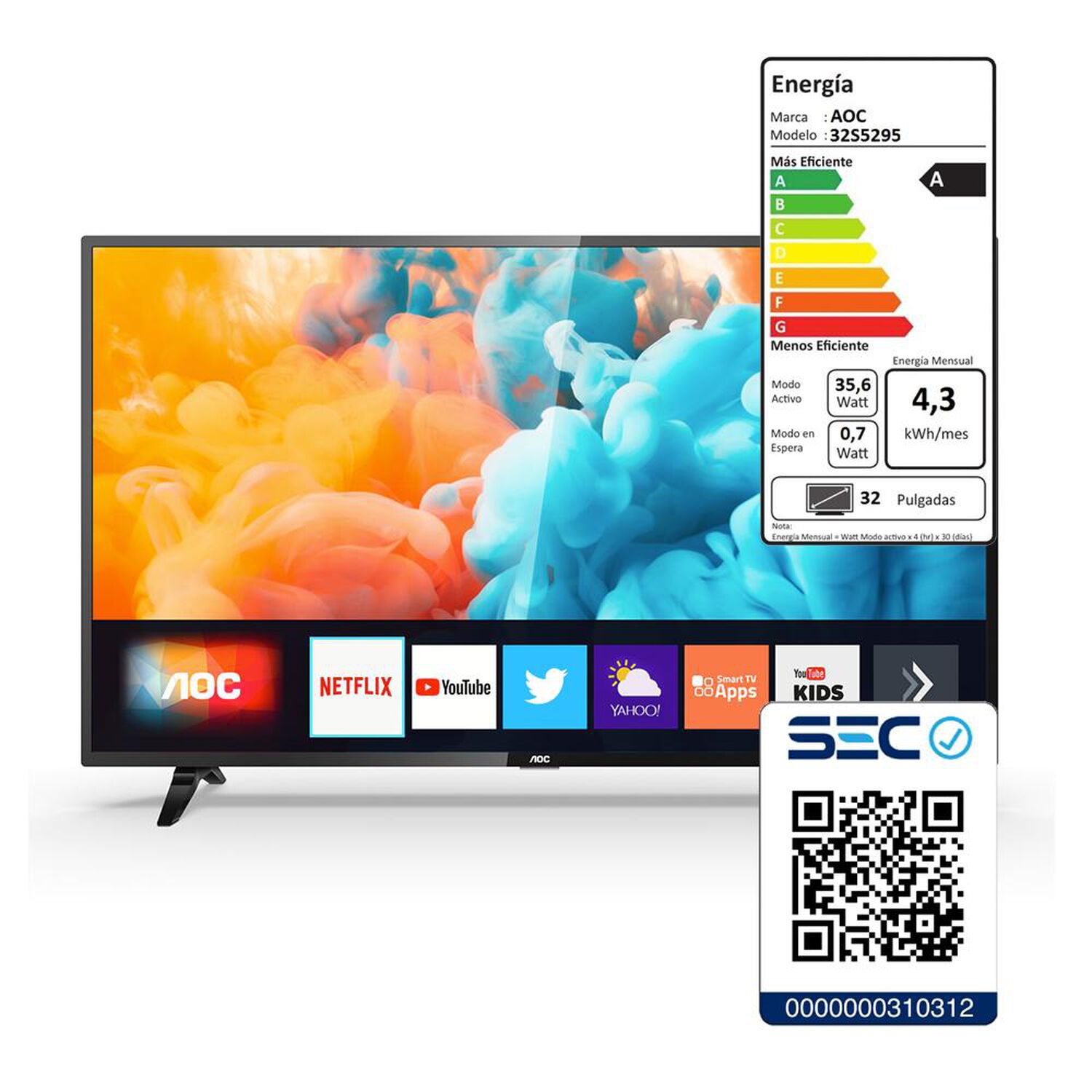 Led 32" AOC 32S5295 / HD / Smart TV image number 5.0
