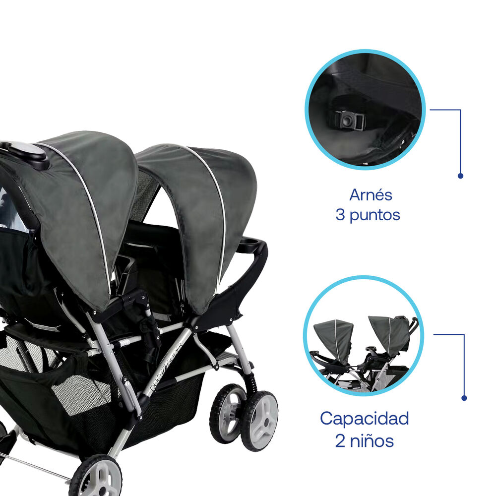 Coche Duoglider Click Connect Glacier Graco image number 2.0