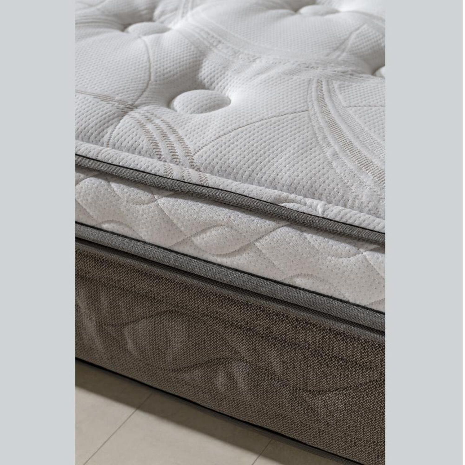 Cama Europea Rosen New Style 6 / 2 Plazas / Base Dividida + Almohadas image number 3.0