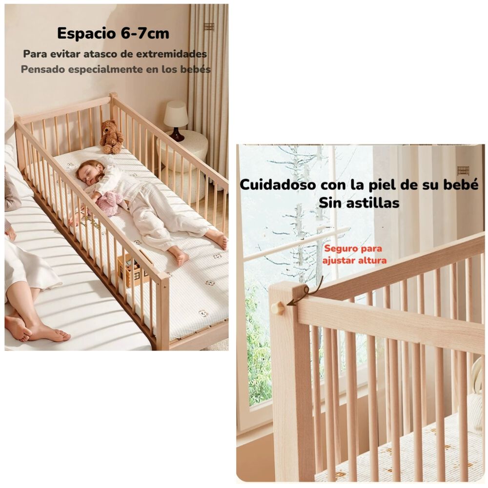 Cama Colecho 4 Laterales Con Colchón Y Sabana Plus Lubabycas image number 3.0