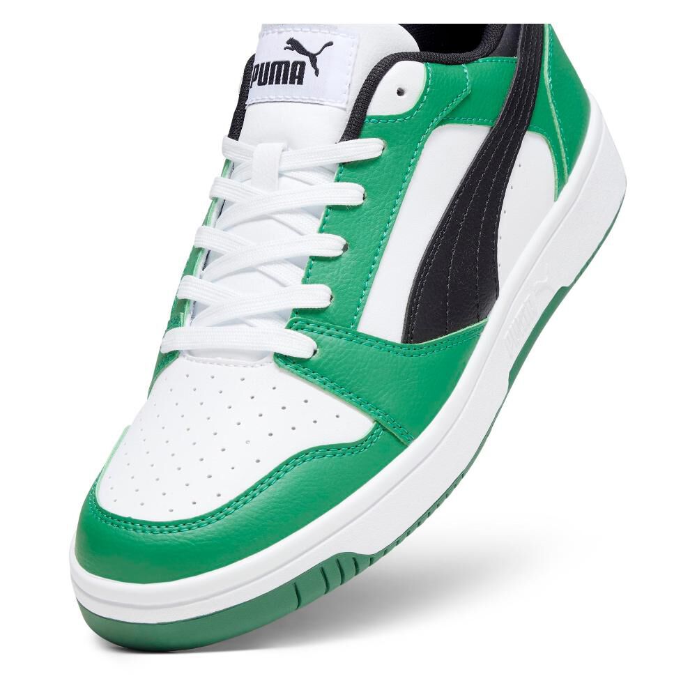Zapatilla Urbana Hombre Puma Rebound V6 Low Verde/blanco image number 3.0
