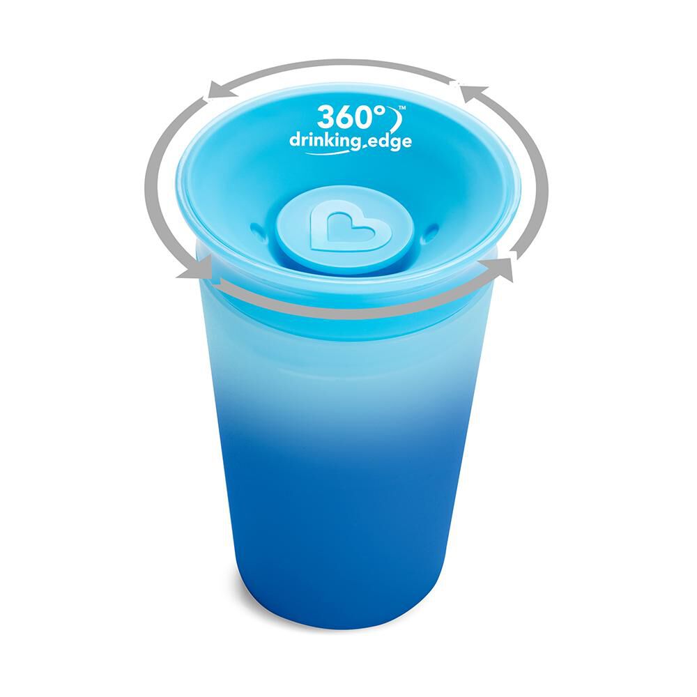 Vaso Antiderrame Miracle 360 Cambia De Color Azul Munchkin image number 4.0