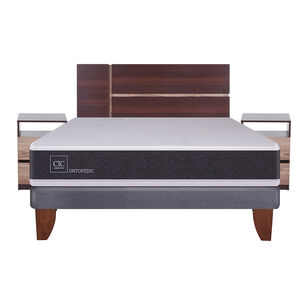 Cama Europea Cic New Ortopedic / 2 Plazas / Base Normal + Set De Maderas