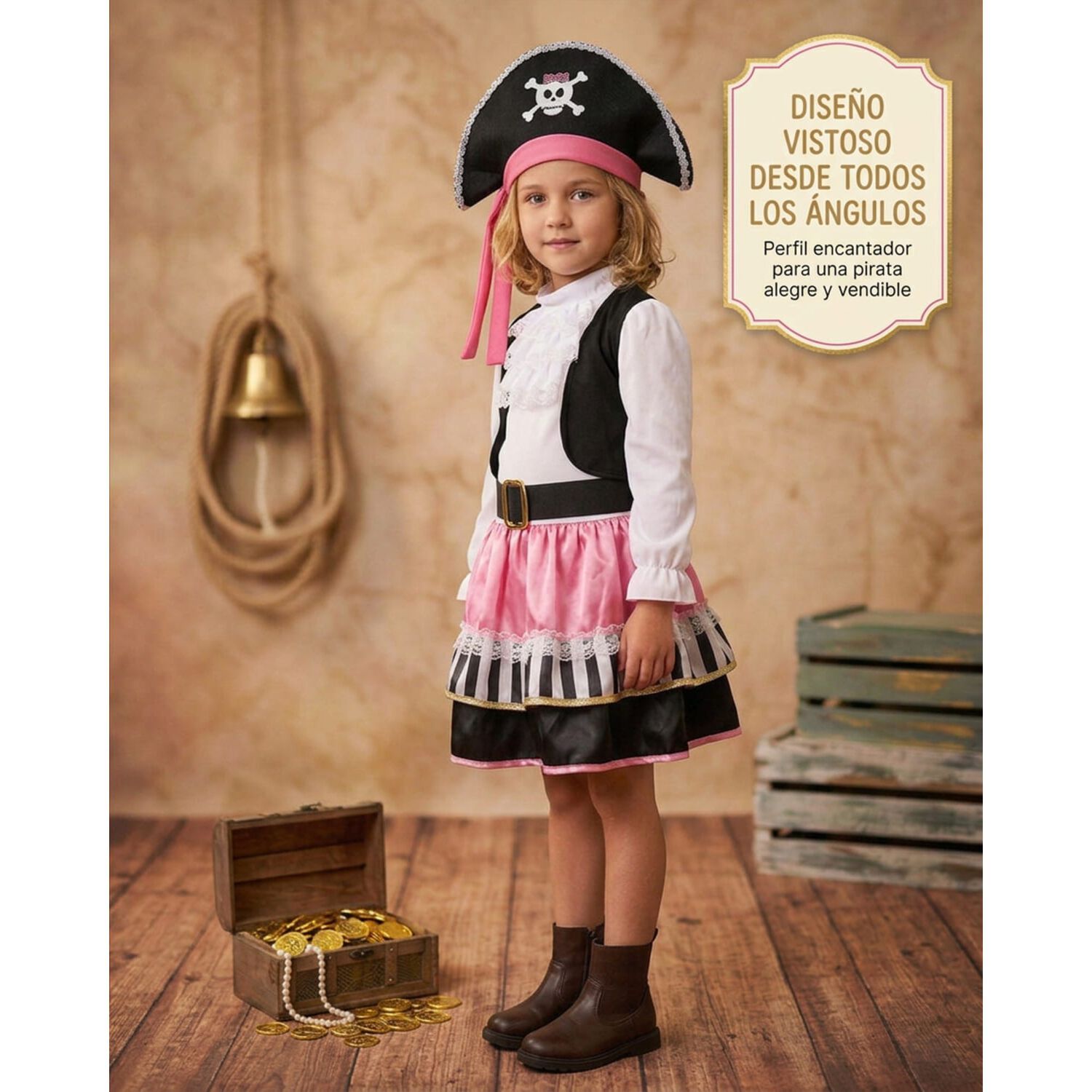 Disfraz Cosplay Pirata Corsario Piratas Infantiles Todos Ni&ntilde;o image number 29.0