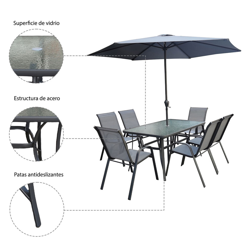 Juego De Comedor Terraza 8 Piezas Maceio image number 5.0