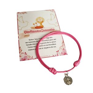 Recuerdos Primera Comunion Encintados 12 Pulseras + Tarjetas