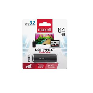 Pendrive Maxell Usb 3.2 Tipo C 64gb De Memoria