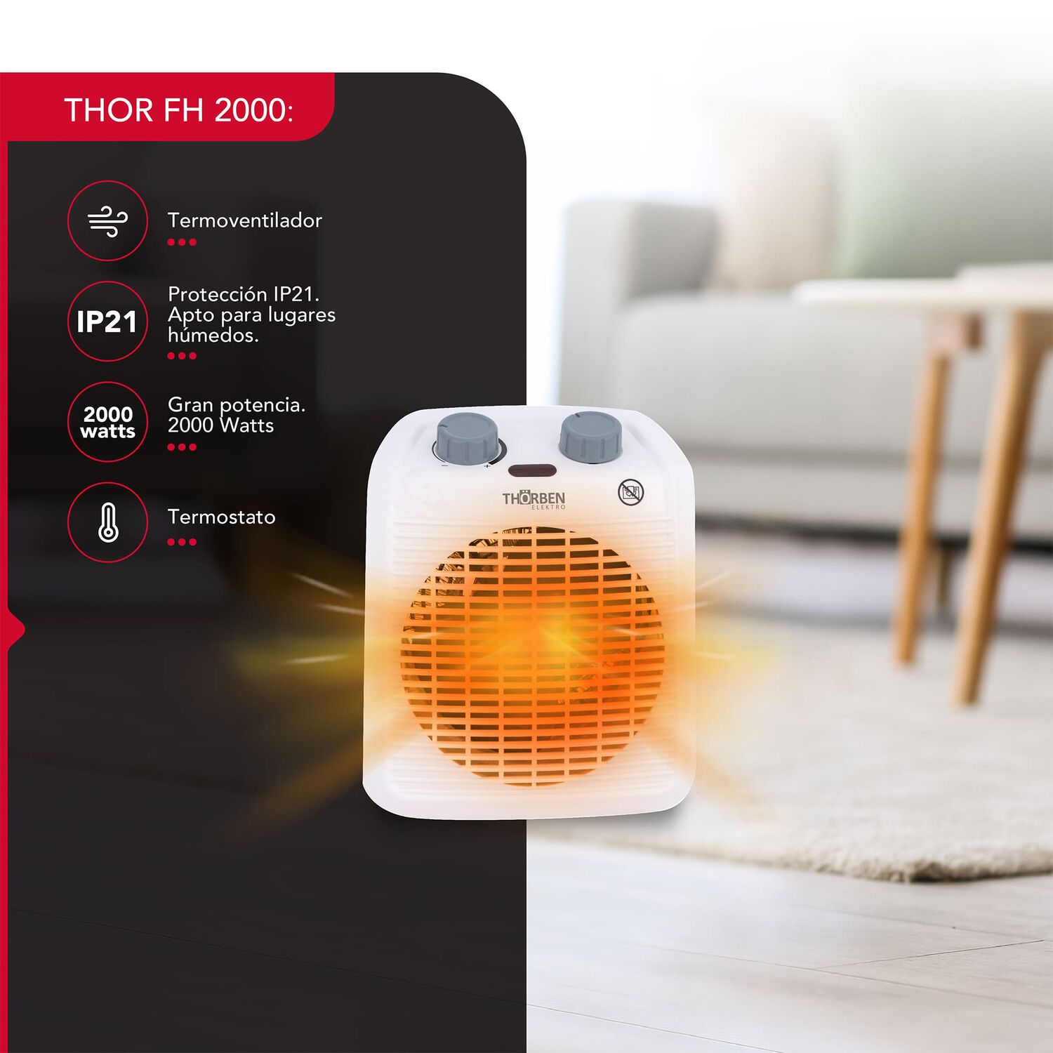 Termoventilador Thor Fh 2000 image number 1.0