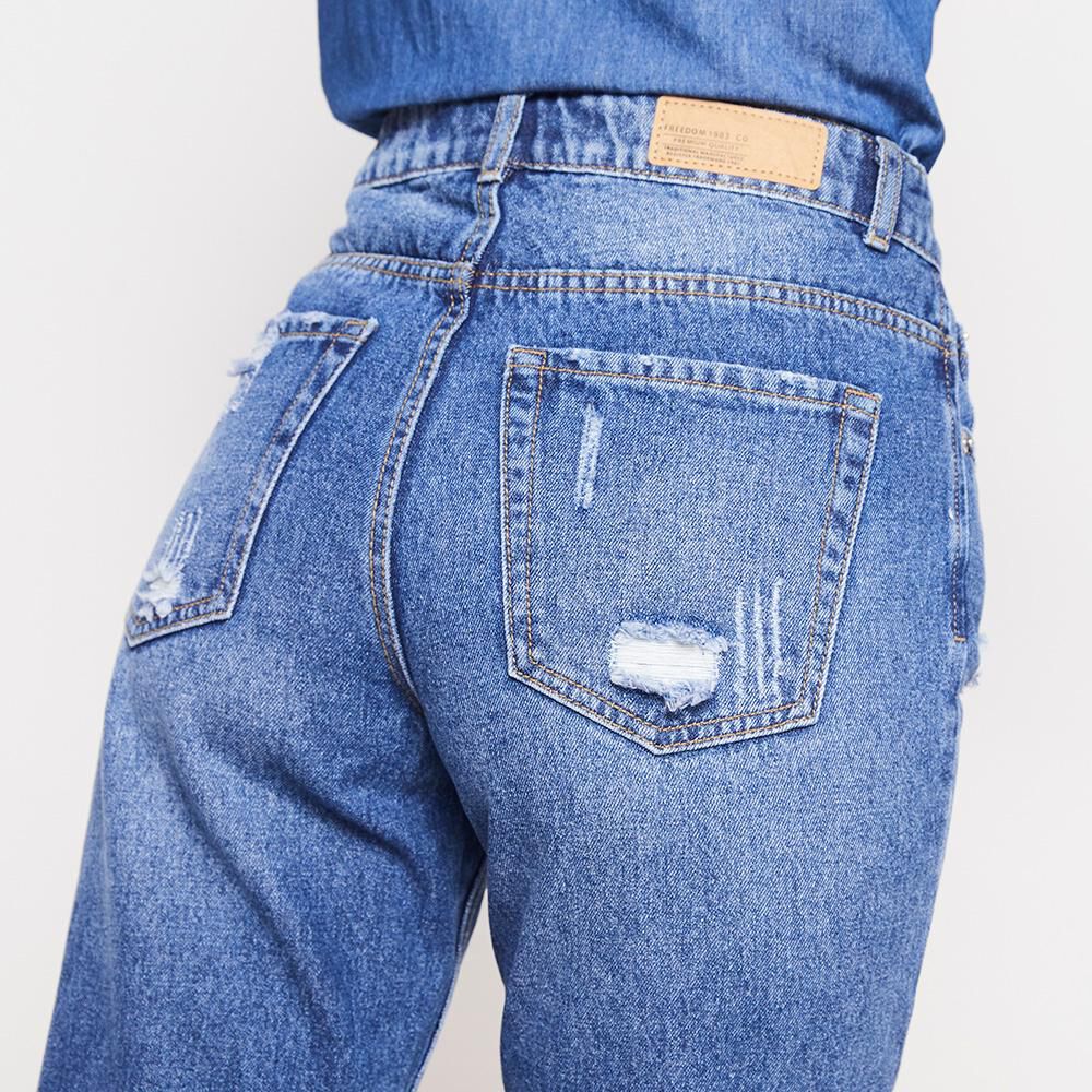 Jeans Mujer Tiro Alto Mom Freedom image number 4.0