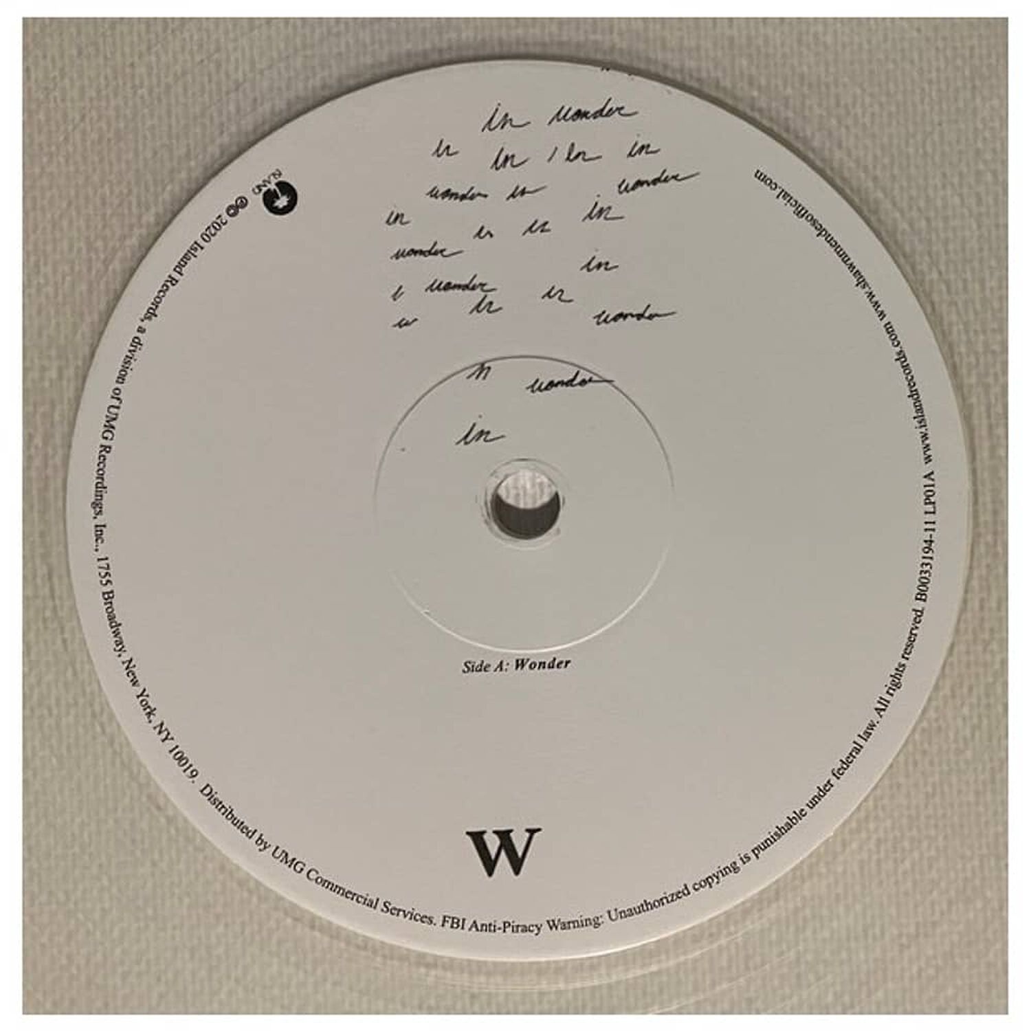 Shawn Mendes - Wonder (white Transparent) | 12'' Maxi Single Usado image number 2.0