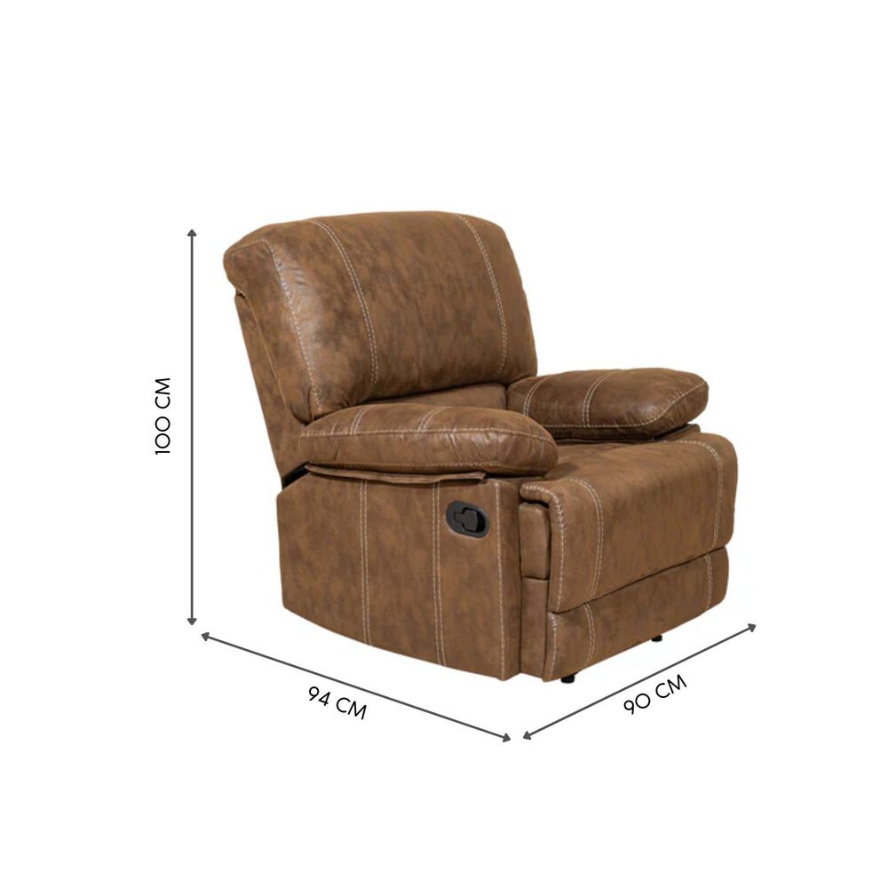 Berger Reclinable Moderno Cuero Viejo Caf&eacute; Castle 98023r image number 4.0