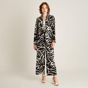 Blazer Bolsillos Parche Cuello Solapa Mujer Lorenzo Di Pontti