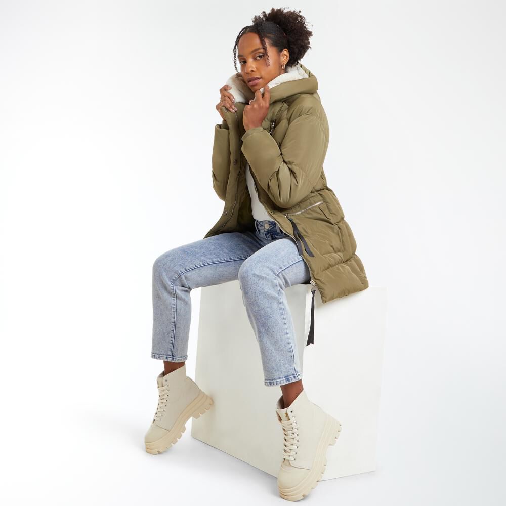 Parka Interior Con Piel Cuello Alto Con Capucha Mujer Rolly Go image number 1.0