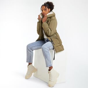 Parka Interior Con Piel Cuello Alto Con Capucha Mujer Rolly Go Parka Interior Con Piel Cuello Alto Con Capucha Mujer Rolly Go